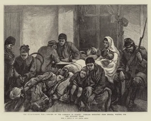 Det rysk-turkiska kriget, öppnandet av kampanjen i Europa, familjer som migrerar från Ibraila och väntar på midnattståget