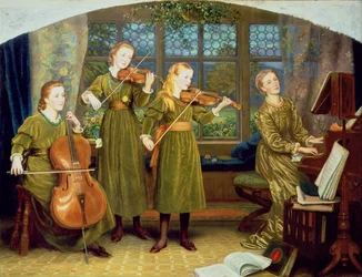 Hemmets kvartett: fru Vernon Lushington och hennes barn, 1883