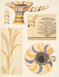 Detalj av keramikdekorationerna från Knossos