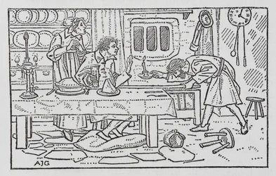 HC Andersen: Big Claus och Little Claus (litho)