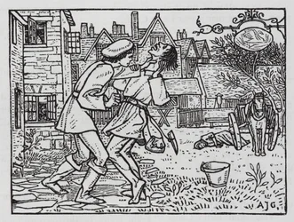 HC Andersen: Big Claus och Little Claus (litho)