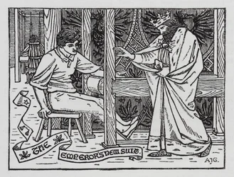 Hans Christian Andersen: Kejsarens nya kostym (litho)