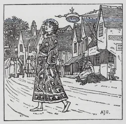 HC Andersen: Flickan som trampade på limpan (litho)