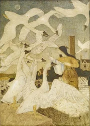 De vilda svanarna De tolv bröderna förvandlades till svanar, 1928.