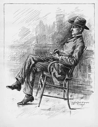 Porträtt av Benjamin Peter Old Hutch Hutchinson, 1890