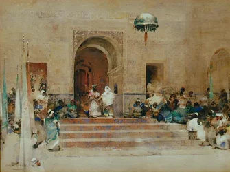 King Cophetua and the Beggar Maid (akvarell på papper)
