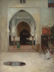 Studie för "Vid dörren till Seraglio", ca. 1890