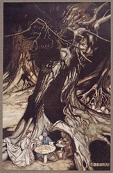 Smör kommer från rötterna av gamla träd, från Peter Pan i Kensington Gardens av J M Barrie (1860 - 1937), pub. 1906