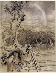Exakt där regnbågen slutar