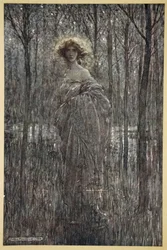 Sköna Helena, vem är mer förtjusande för natten än alla ni eldiga ögon och ljusögon, illustration från "Midsommarnattsdrömmen" av William Shakespeare, 1908.
