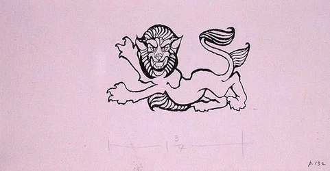 Heraldiskt lejon, illustration till 