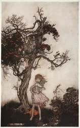 Hans barn var lika trasiga och vilda som om de inte tillhörde någon., från Rip Van Winkle av Washington Irving, pub. 1910