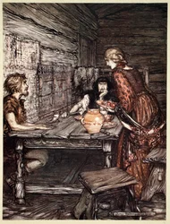 "Hunding upptäcker likheten mellan Siegmund och Sieglunde", 1910.
