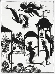 Illustration till "Den lilla sjöjungfrun", av Hans Christian Andersen (litho)