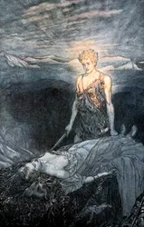 Illustration från Siegfried and the Twilight of the Gods, 1924.