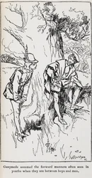 Illustration av Ganymedes från As You Like It.