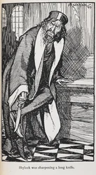 Illustration av Shylock från The Merchant of Venice