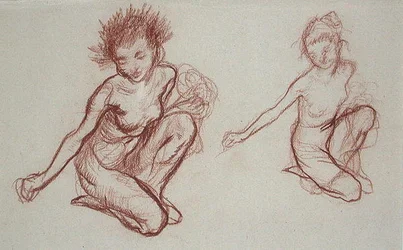 Kneeling Imp (sangvinskt på papper)