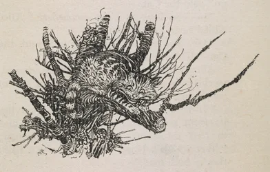 Cheshire-katten i ett träd