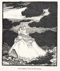 Strombergs gyllene slott, ur Bröderna Grimms sagor, utgiven 1909