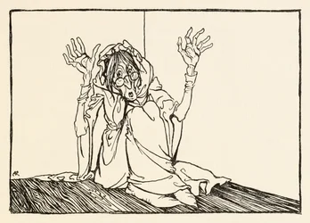 The Hag satt mot väggen, från Morgans Frenzy in Irish Fairy Tales
