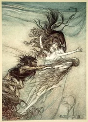 "Rhinmaiden retar Alberich", 1910.