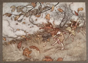 Det finns nästan ingenting som har en så stor känsla för roligt som ett fallen löv, från Peter Pan i Kensington Gardens av J M Barrie (1860 - 1937), pub. 1906
