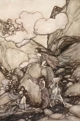 Dessa feberg, från Rip Van Winkle av Washington Irving, pub. 1910