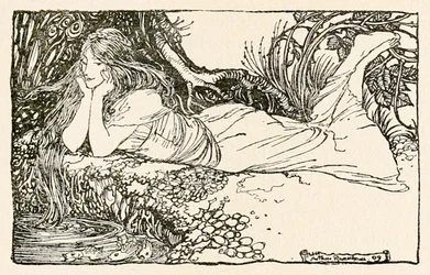 Undine tittar in i vattnet, från "Undine"