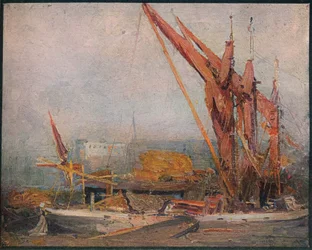 Hay Pråmar på Themsen, 1905
