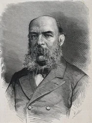 AMADOR DE LOS RIOS, Jose (1818-1878). Engelsk historiker och semitiker. "La Ilustracion Espanola y Americana. Gravyr.