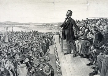 Abraham Lincoln håller sitt berömda tal den 19 november 1863