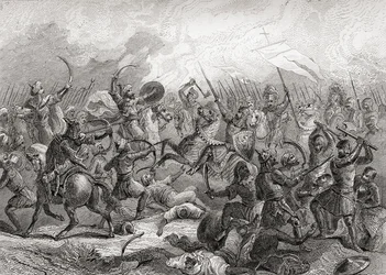 Slaget vid Guadalete, Spanien år 711 (tryck)