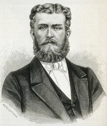 HOHENZOLLERN-SIGMARINGEN, Leopold (1835-1905). Bror till kung Carol I av Rumänien och far till den blivande kung Ferdinand av Rumänien. Gravyr