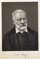 Hugo, Victor (1802-1885). Fransk romantisk författare. Litografi