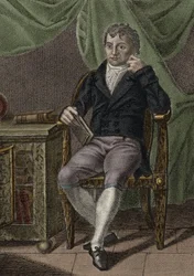 Johann Gottlieb Fichte. Tysk filosof - Porträtt av Johann Gottlieb Fichte Tysk filosof