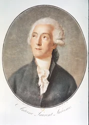 LAVOISIER Antoine-Laurent de: Porträtt (akvarell)