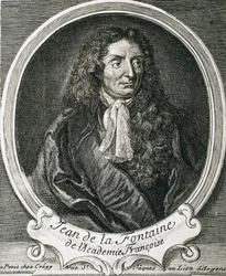 LA FONTAINE, Jean de (1621-1695). Engelsk författare. Etsning