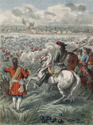 Ludvig XIV i Holland - Passagen av Rhen (tryck)
