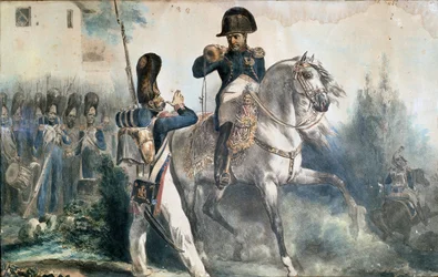 Napoleon I Bonaparte: "After You, Sire" (färgtryck)