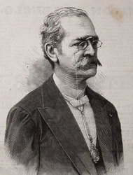 PALMA, Ricardo (1833-1919). Peruansk författare, forskare, bibliotekarie och politiker. Gravyr.