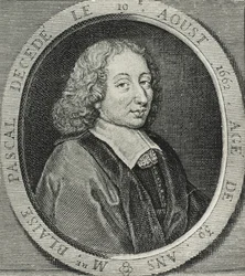 PASCAL, Blaise (1623-1662). Fransk matematiker, fysiker och filosof. Gravyr
