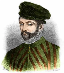 Porträtt Nicolas de Neufville, seigneur av Villeroi, fransk statsman.