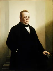 Porträtt av Camillo Benso, greve av Cavour (olja på duk)