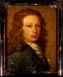 Porträtt av kapten William Kidd som ung man (olja på duk)