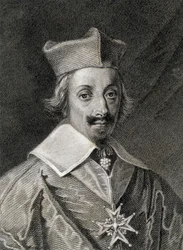 Porträtt av kardinal Richelieu .