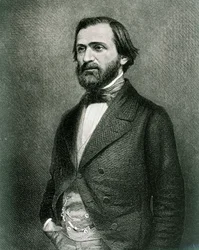 Porträtt av Giuseppe Fortunino Francesco Verdi (etsning)