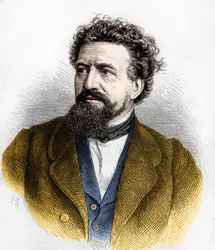Porträtt av Hermann von Lingg .