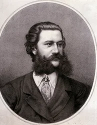 Porträtt av Johann Strauss II (etsning)