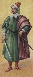 Porträtt av Khizir Khayr ad-Din, känd som Barberossa, turkisk pirat och amiral - porträtt av Hayreddin Barbarossa, eller Barbarossa Hayreddin Pasha ottomansk amiral över flottan